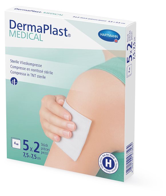 DERMAPLAST Medical Vlieskompresse 5 Stk