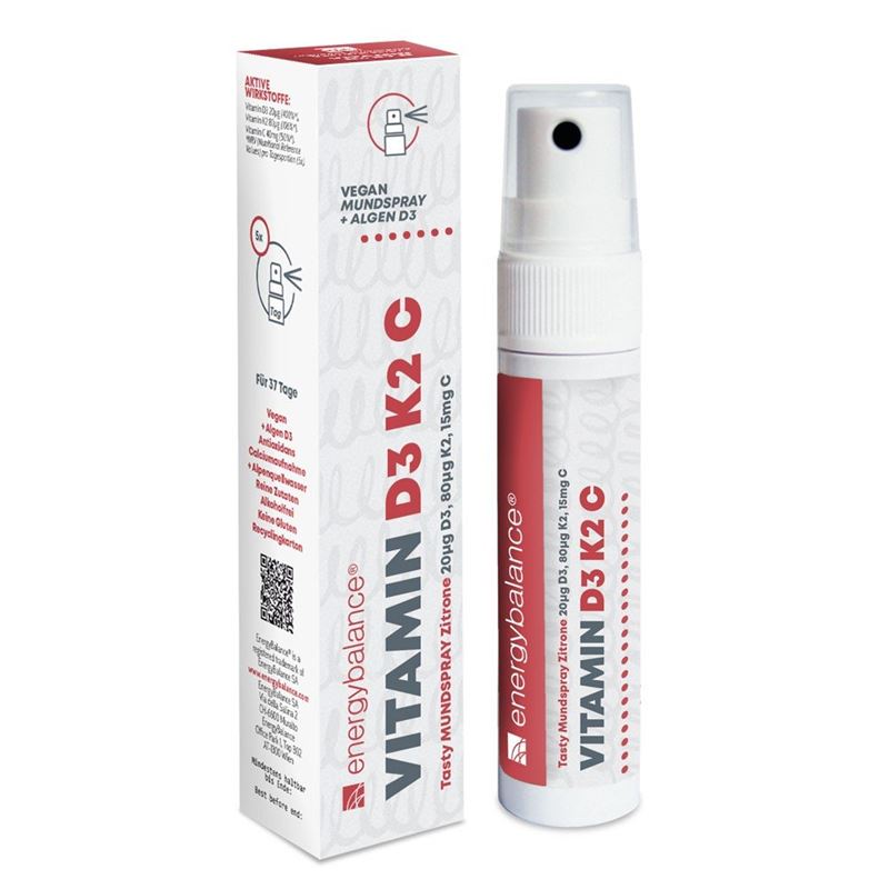 ENERGYBALANCE Vitamin D3 K2 C Mundspray 25 ml