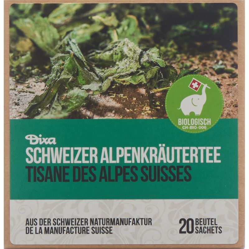 DIXA Schweiz Alpenkräutertee BIO Py Btl Box 20 Stk