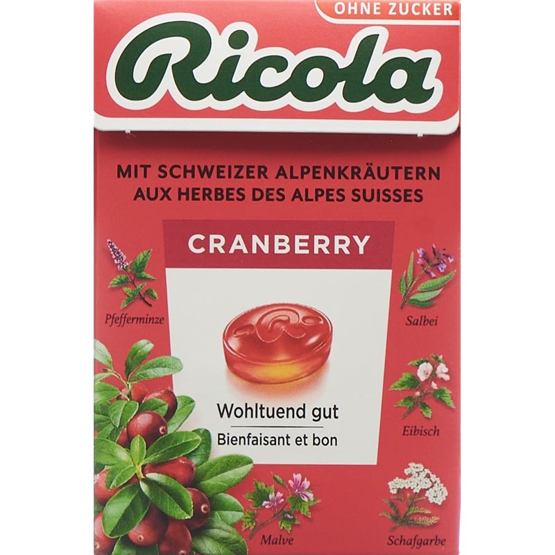 RICOLA Cranberry Bonbons oZ m Stevia Box 50 g