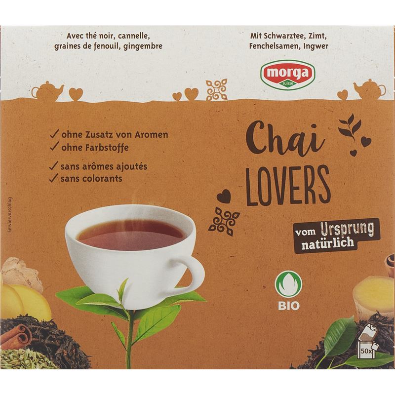 MORGA Chai Lovers Tee m/H Bio Knospe Btl 50 Stk