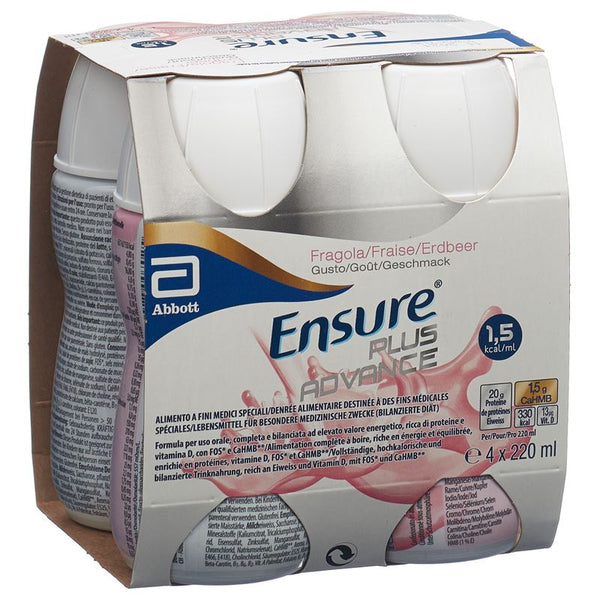 ENSURE Plus Advance Erdbeere 4 x 220 ml