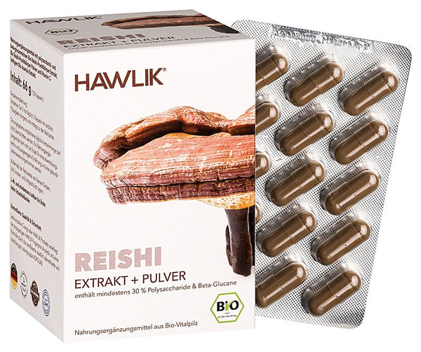 HAWLIK Reishi Extrakt + Pulver Kaps 120 Stk