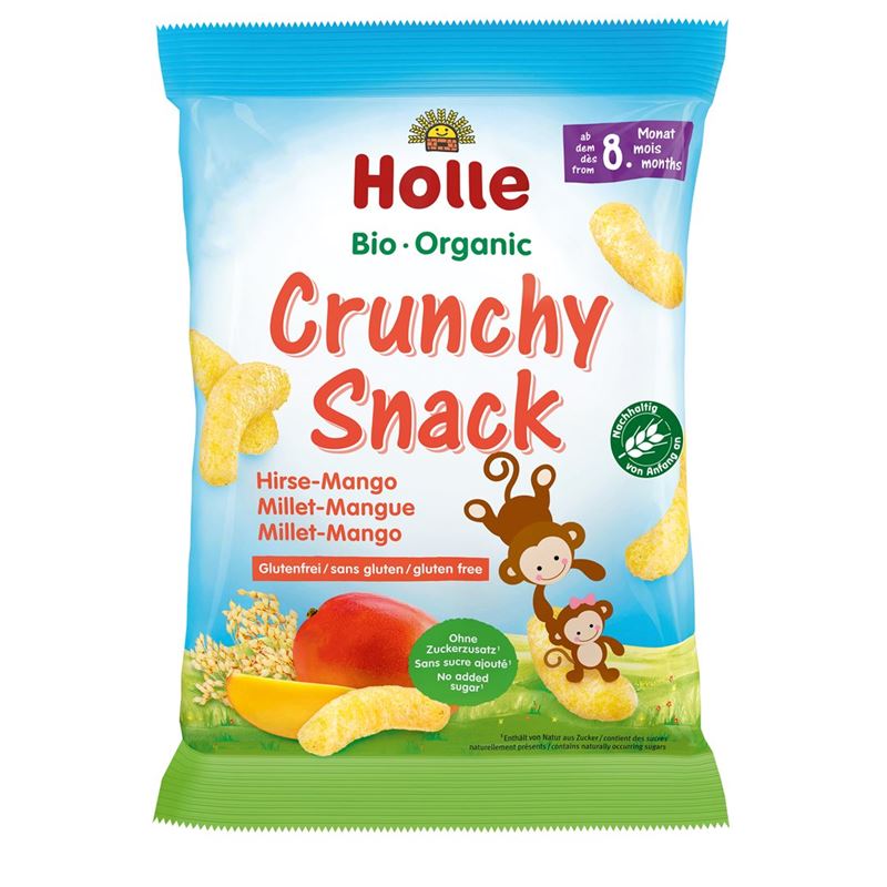 HOLLE Bio-Crunchy Snack Hirse Mango 25 g