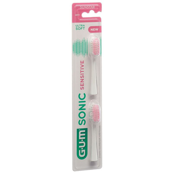 GUM Sonic Sens Ersatzköpfe weiss 2 Stk