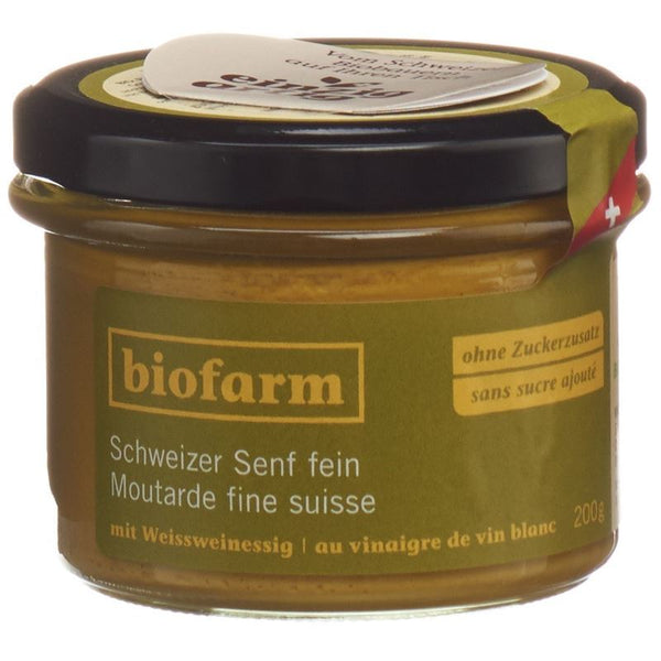 BIOFARM Senf fein Knospe CH Glas 200 g