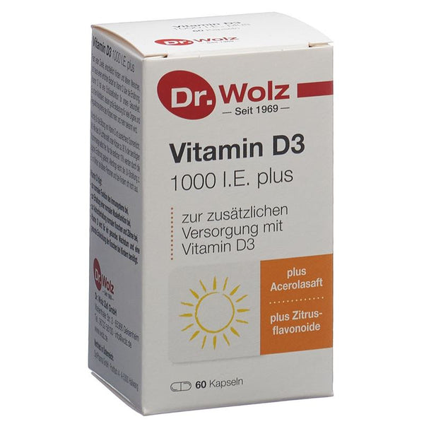 DR. WOLZ Vitamin D3 1000 I.E. plus Kaps 60 Stk