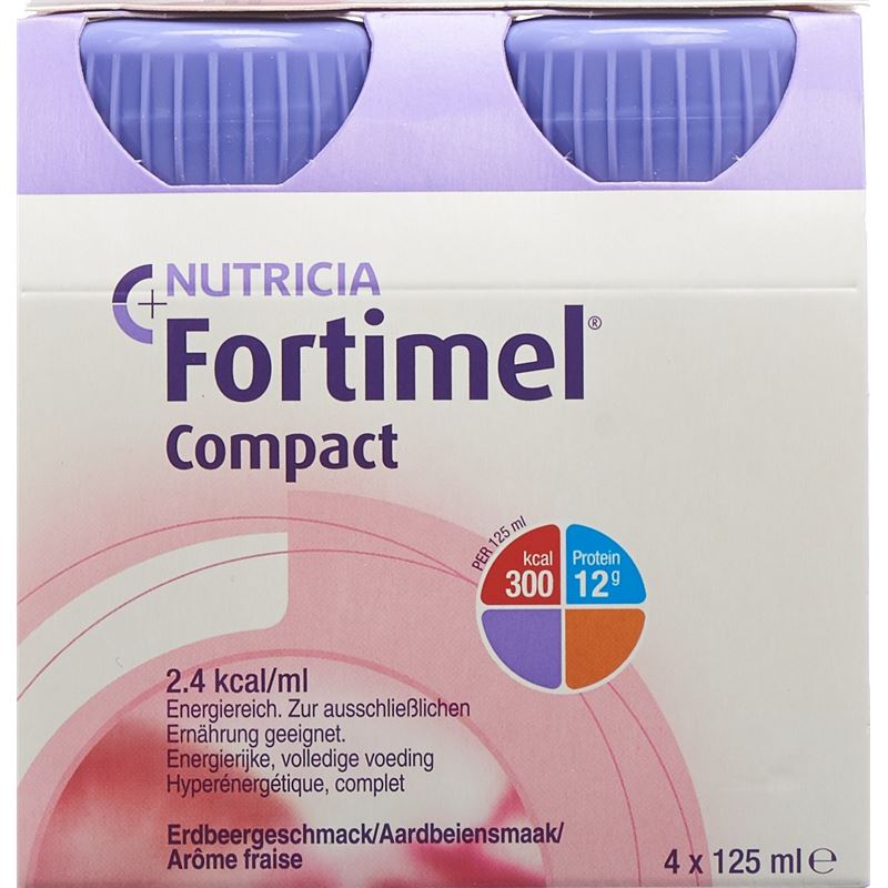 FORTIMEL Compact 2.4 kcal Erdbeer 4 Fl 125 ml