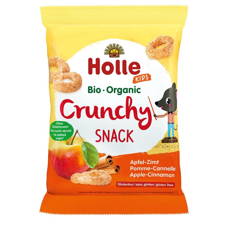 HOLLE Bio-Crunchy Snack Apfel Zimt 25 g