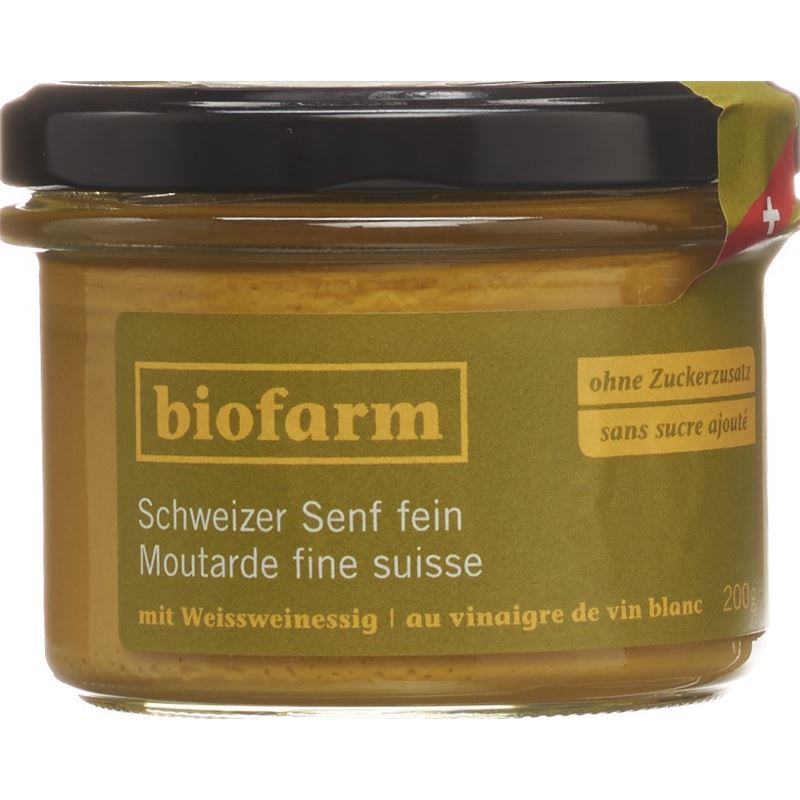 BIOFARM Senf fein Knospe CH Glas 200 g