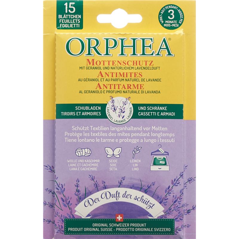 ORPHEA Mottenschutz Blätter Lavendel 15 Stk