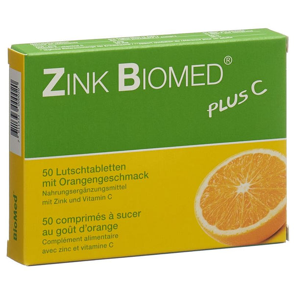 ZINK BIOMED plus C Lutschtabl Orange 50 Stk