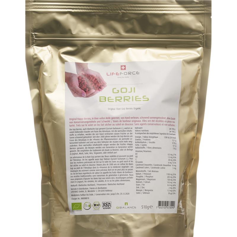 QIBALANCE Goji Berries getrocknet Bio Btl 510 g