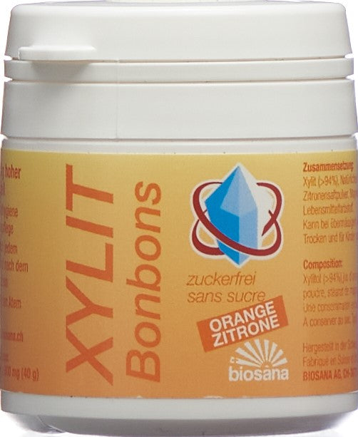 BIOSANA Xylit Bonbons Orange/Zitrone 80 Stk