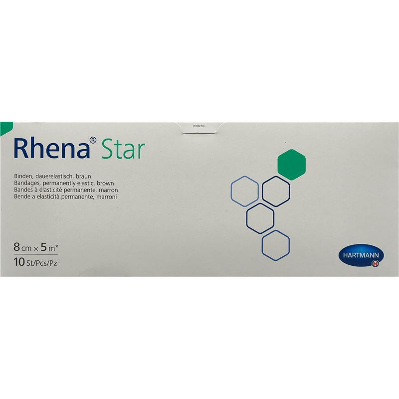 RHENA Star Elast Binde 8cmx5m hautf offen 10 Stk