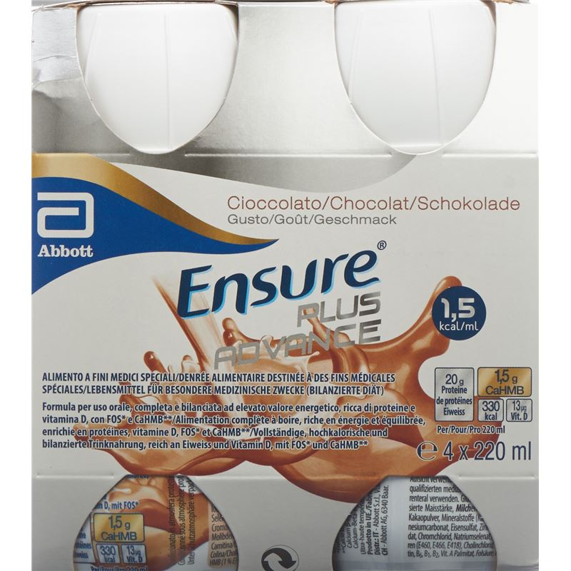 ENSURE Plus Advance Schokolade 4 x 220 ml