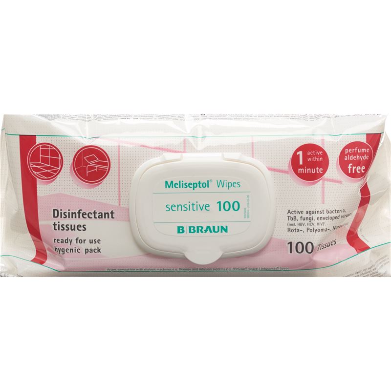 MELISEPTOL Wipes sensitive 100 (Flowpack)