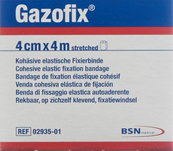 GAZOFIX kohä Fixierbinde 4cmx4m hautf latexfrei