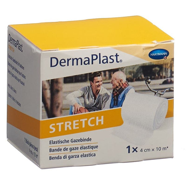 DERMAPLAST Stretch Gazebinde 4cmx10m weiss