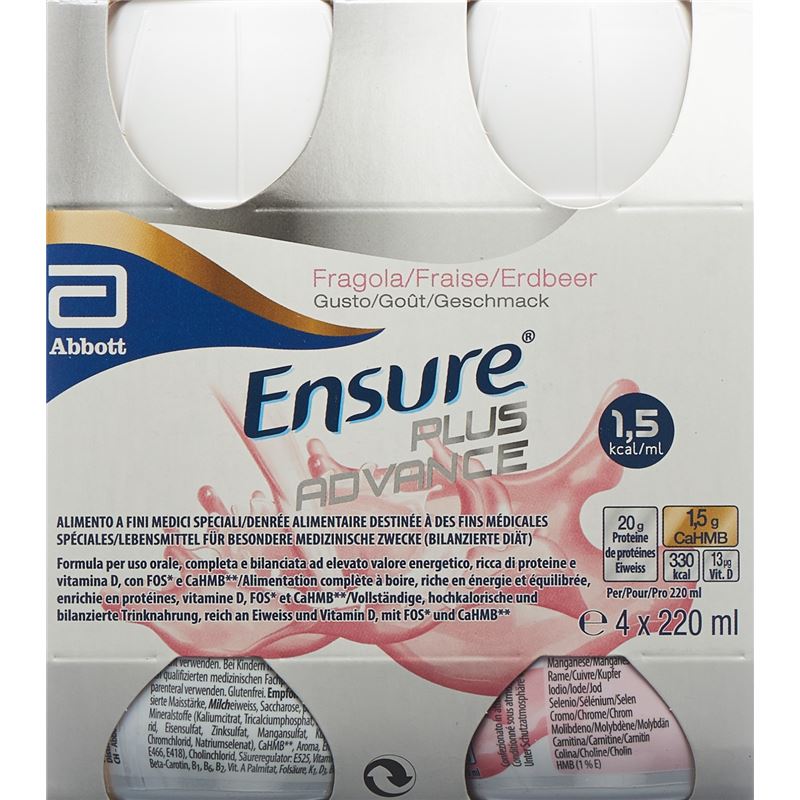 ENSURE Plus Advance Erdbeere 4 x 220 ml