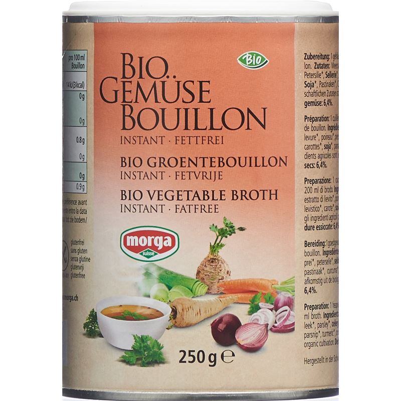 MORGA Gemüse Bouillon fettfrei Bio Ds 250 g