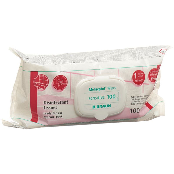 MELISEPTOL Wipes sensitive 100 (Flowpack)