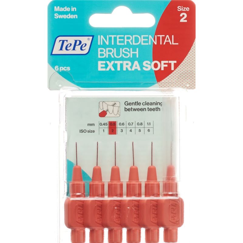 TEPE Interden Brush 0.50mm x-soft rot Blist 6 Stk