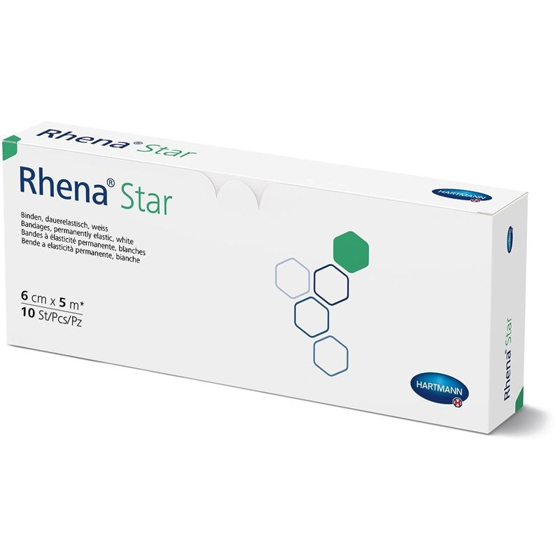 RHENA Star Elast Binde 6cmx5m weiss offen 10 Stk