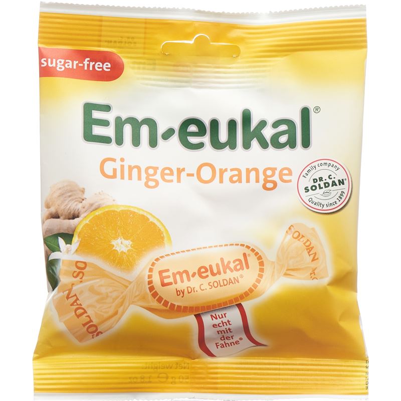 SOLDAN EM-EUKAL Ginger-Orange zuckerfrei Btl 50 g