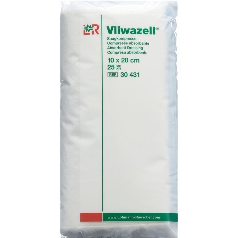 VLIWAZELL Saugkompresse 10x20cm 25 Stk