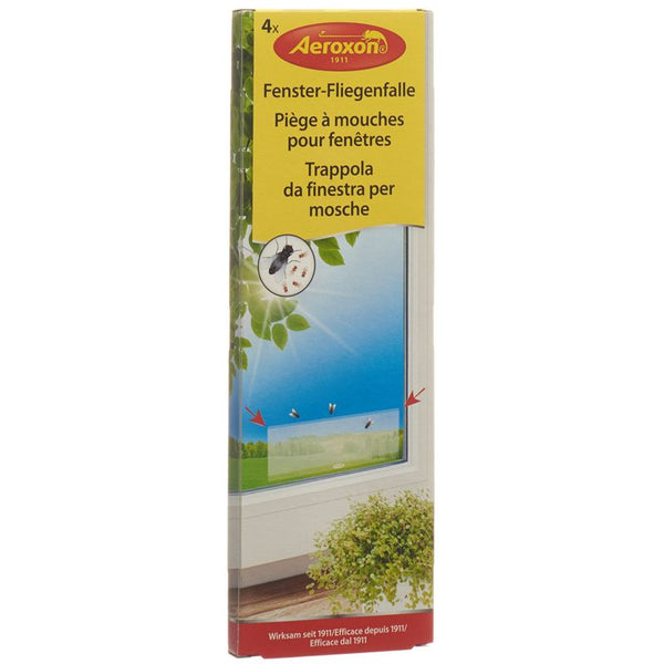 AEROXON Fenster-Fliegenfallen transparent 4 Stk