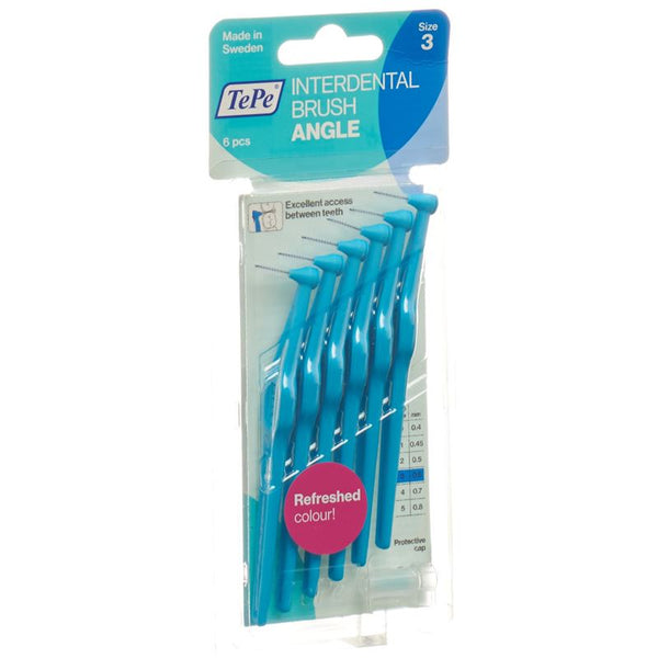 TEPE Angle Interdental-Brush 0.6mm blau 6 Stk