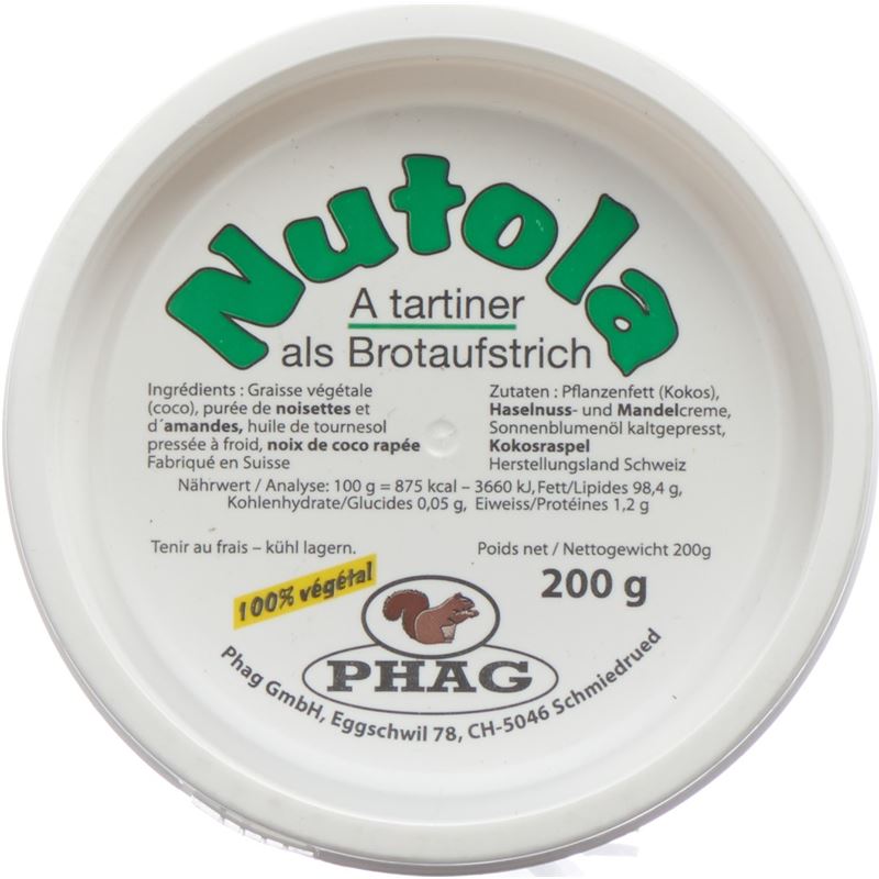 PHAG Nutola Tafelfett 200 g