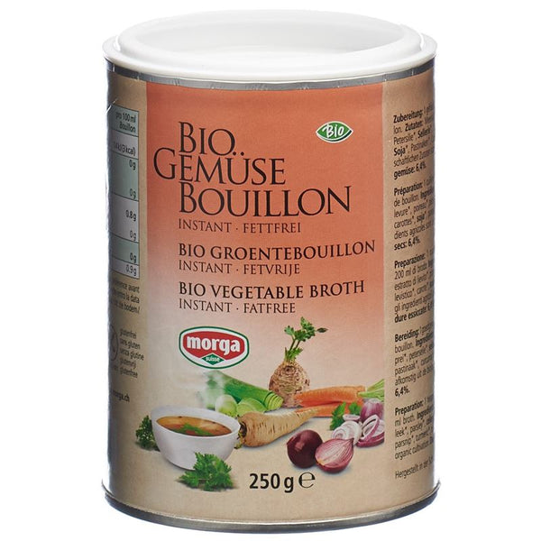 MORGA Gemüse Bouillon fettfrei Bio Ds 250 g