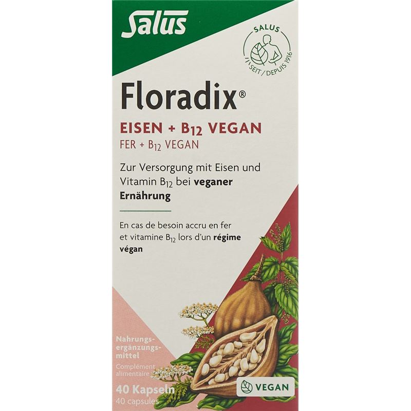 FLORADIX VEGAN Eisen + Vitamin B12 Kaps 40 Stk