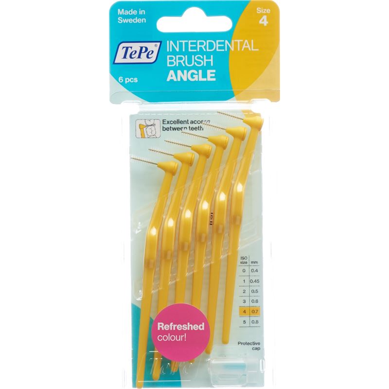 TEPE Angle Interdental-Brush 0.7mm gelb 6 Stk