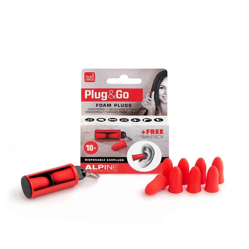 ALPINE Plug&Go Schaumstoff-Ohrstöpsel 10 Stk