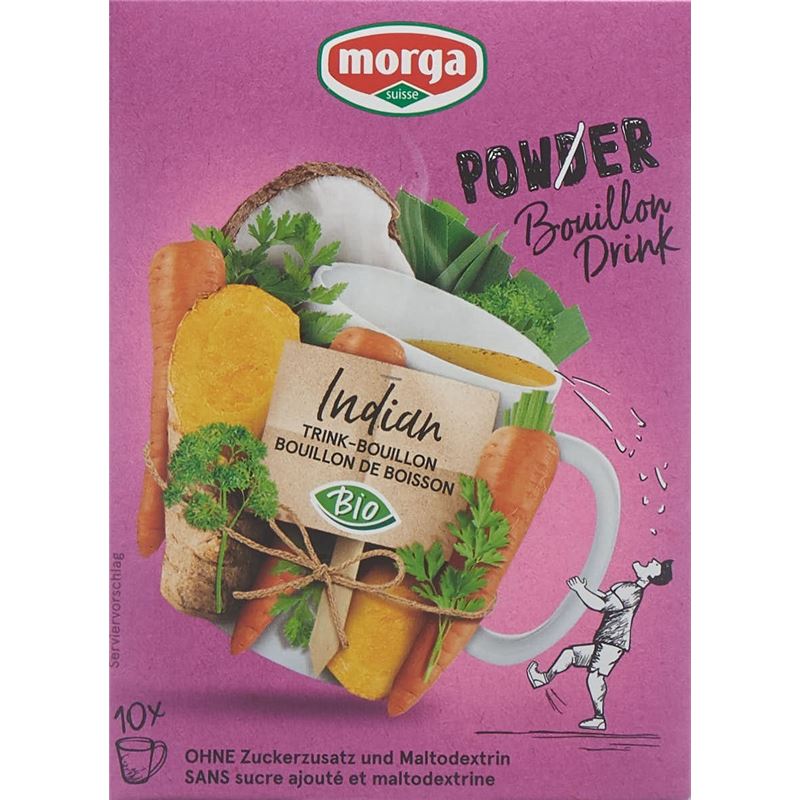 MORGA PowerPowder BouillonDri Indi Bio 10 Btl 4 g