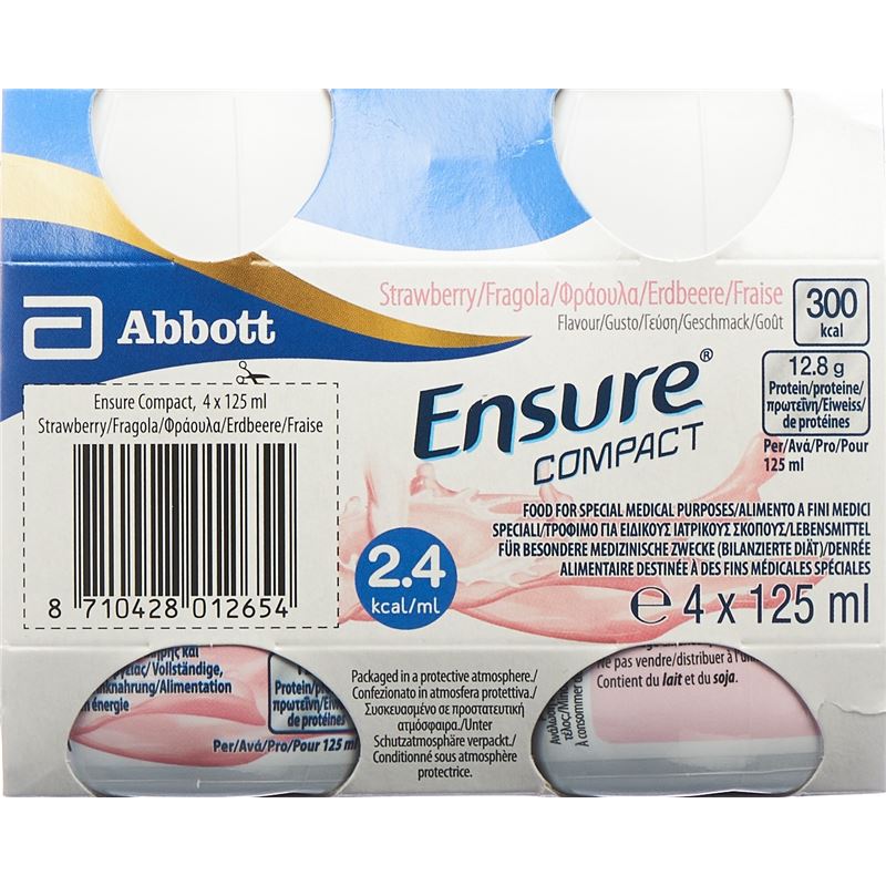 ENSURE Compact Erdbeer 4 x 125 ml