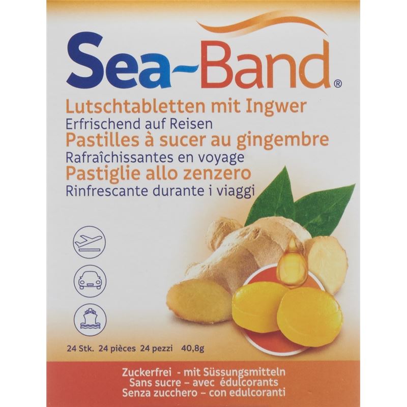 SEA-BAND Ingwer Lutschtabletten 24 Stk