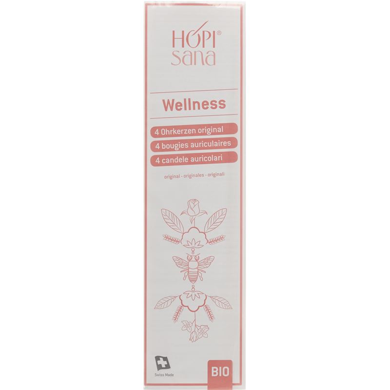 HOPISANA Ohrenkerzen rosa Wellness 4 Stk