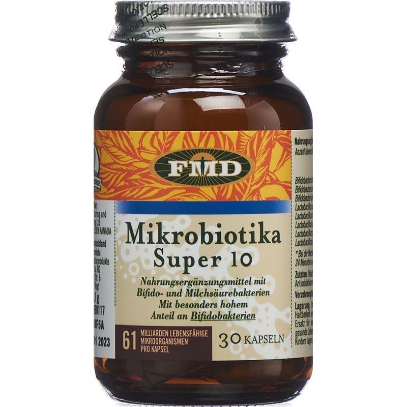 FMD Mikrobiotika Super 10 Kaps Glas 30 Stk