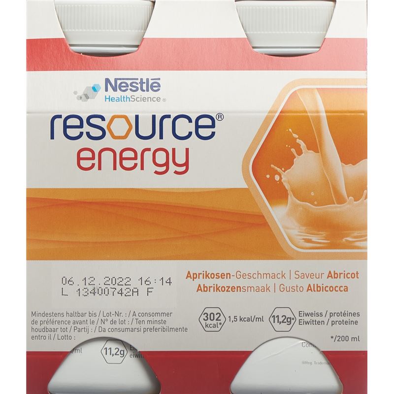 RESOURCE Energy Aprikose 4 Fl 200 ml