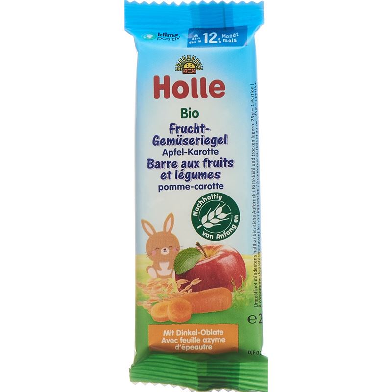 HOLLE Früchte-Gemüseriegel Apf Karot Bio 25 g