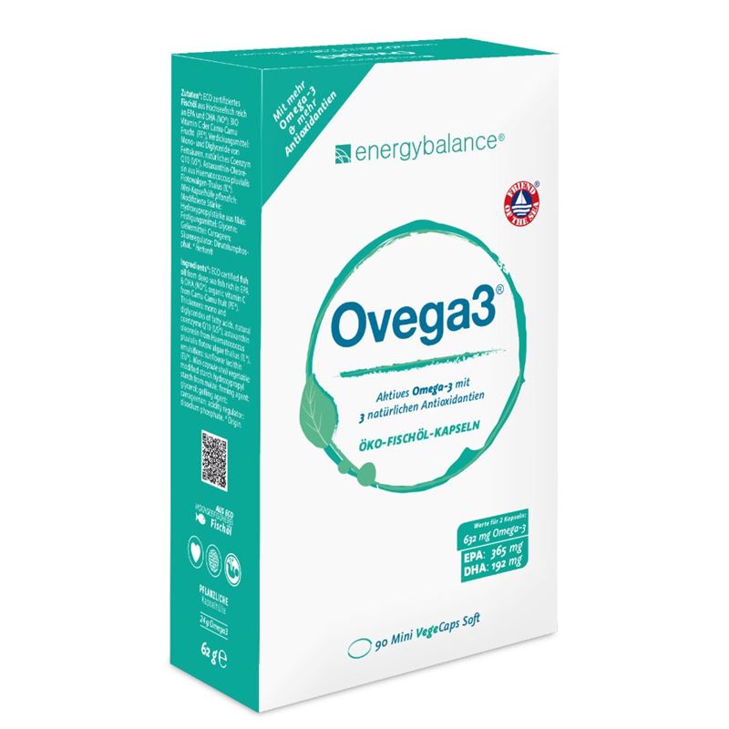 ENERGYBALANCE Ovega3 Fischöl Asta+Q10+VitC 90 Stk