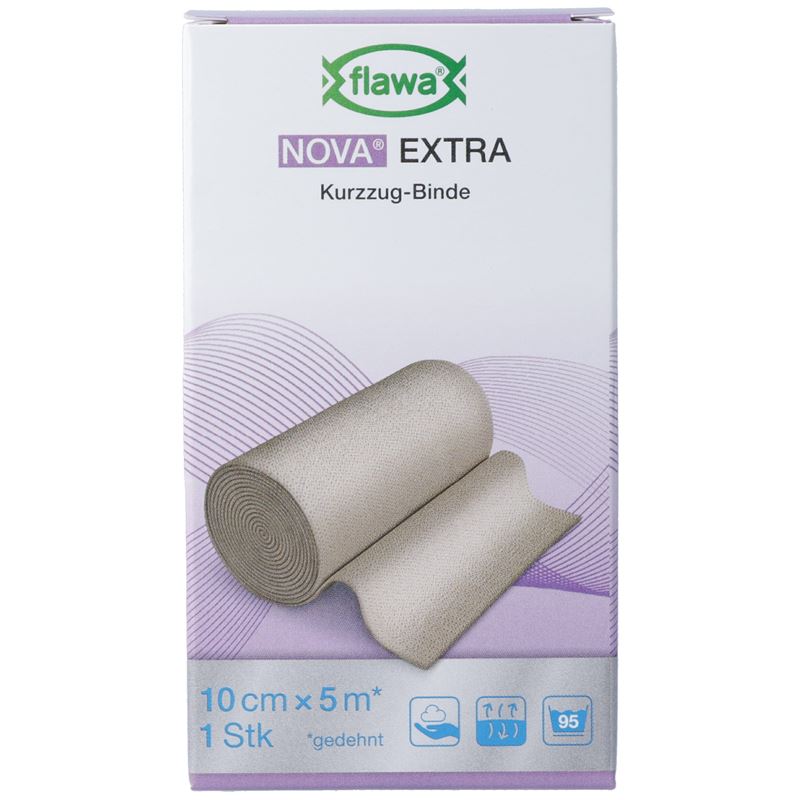 FLAWA NOVA EXTRA Kurzzugbinde 10cmx5m hautfarbig