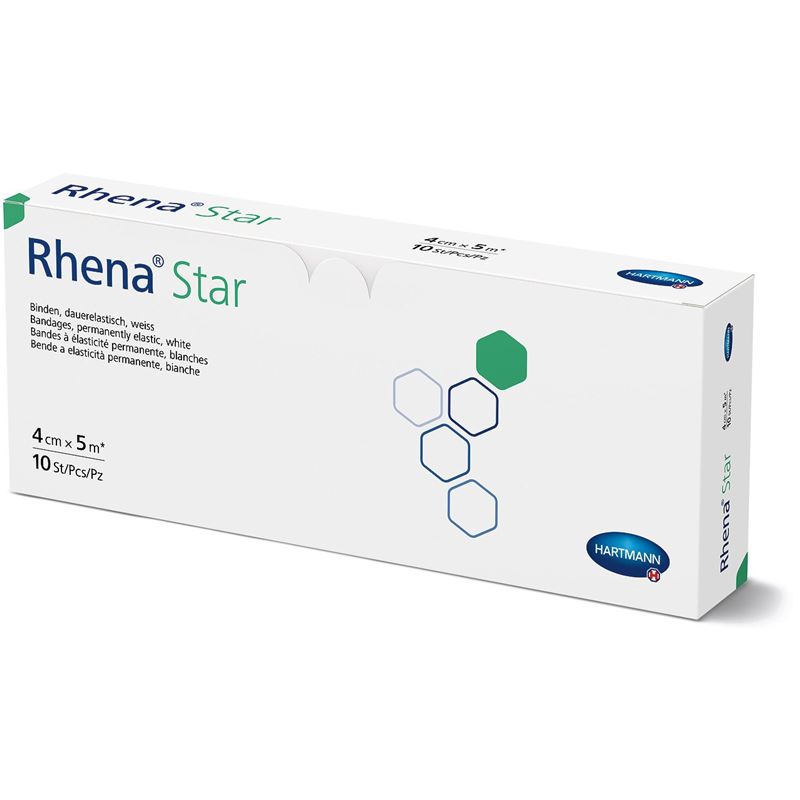 RHENA Star Elast Binde 4cmx5m weiss offen 10 Stk