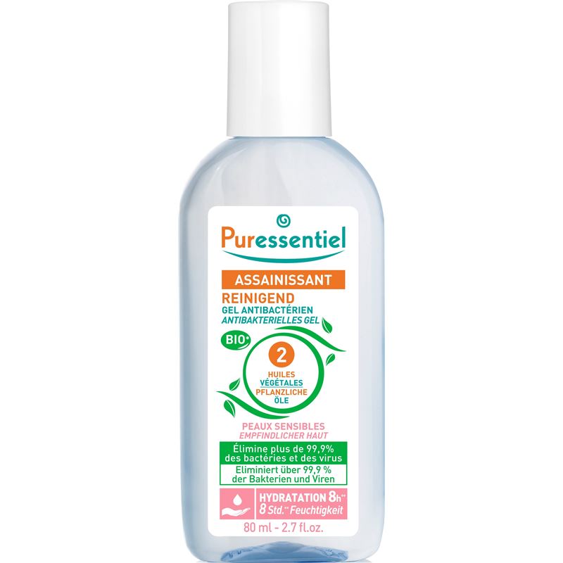 PURESSENTIEL Gel reinig antibakt empf Haut 80 ml