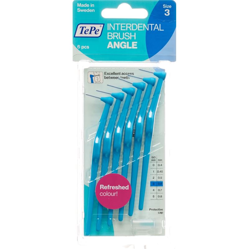 TEPE Angle Interdental-Brush 0.6mm blau 6 Stk