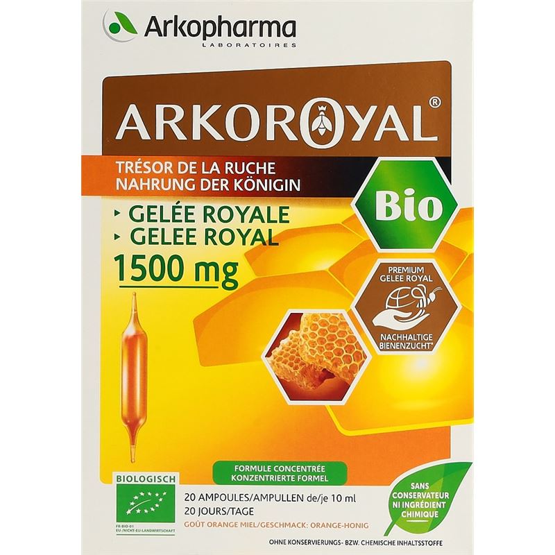 ARKOROYAL Gelée Royale 1500 mg Bio 20 x 10 ml